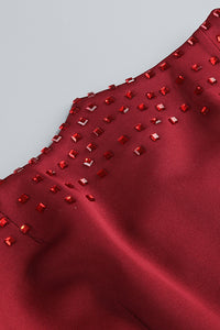 Strapless Corset Crystal Maxi Dress