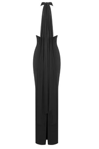 Sleeveless Halter Maxi Dress