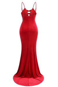 Slip Bow Velvet Gown