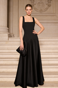 Square-Neck A-Line Maxi Dress