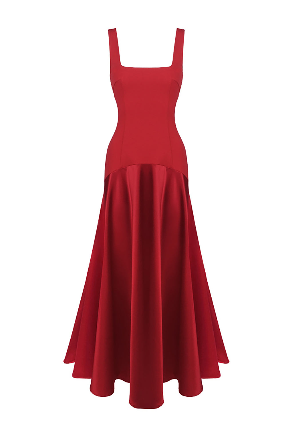 Square-Neck A-Line Maxi Dress IULOVER Square-Neck A-Line Maxi Dress IULOVER