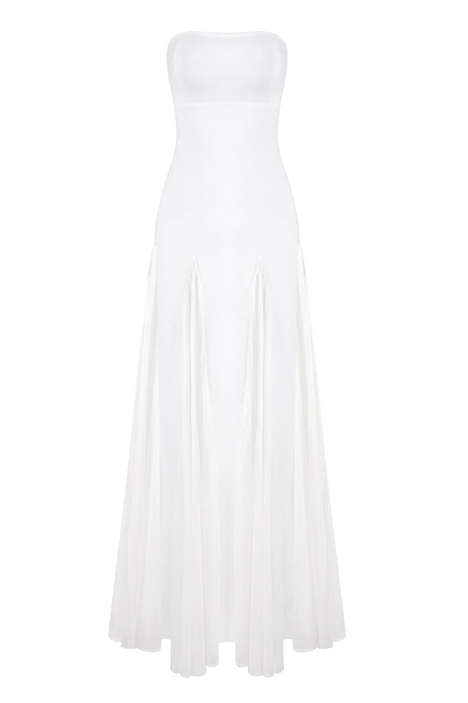 Strapless Bandage Mesh A-line Dress IULOVER Strapless Bandage Mesh A-line Dress IULOVER