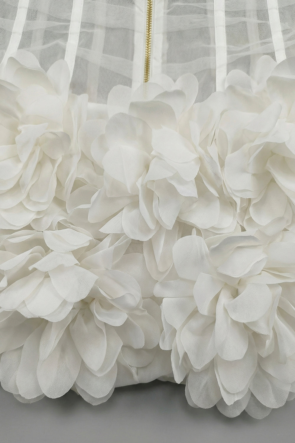 Strapless Corset Floral Ruffle Dress