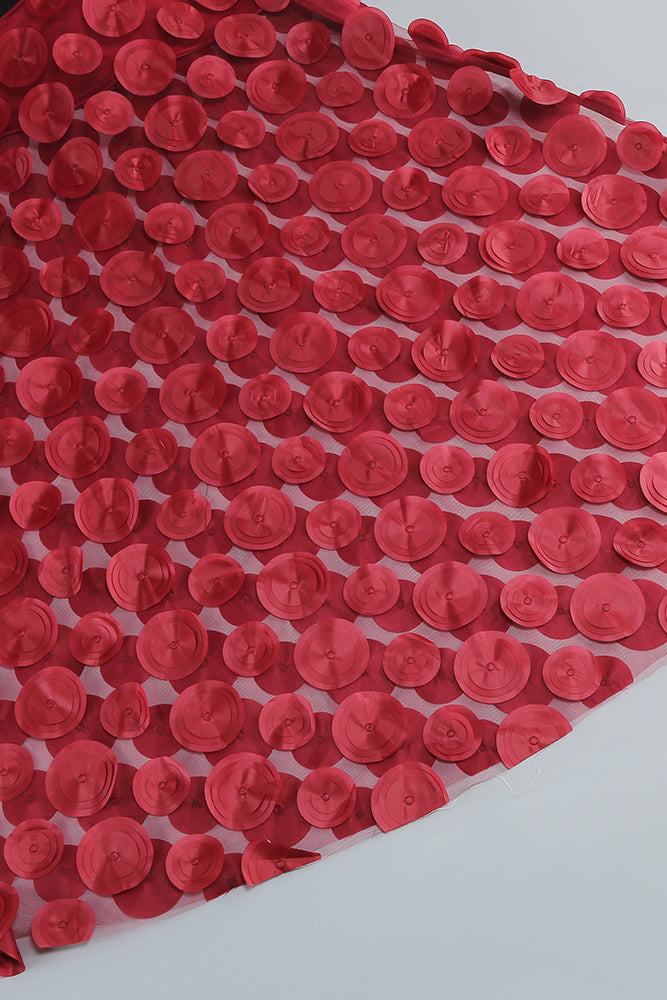 Strapless Flare Maxi Dress in Burgundy