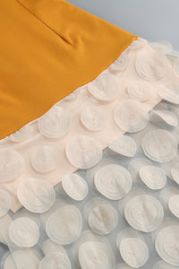 Strapless Flare Maxi Dress in Orange