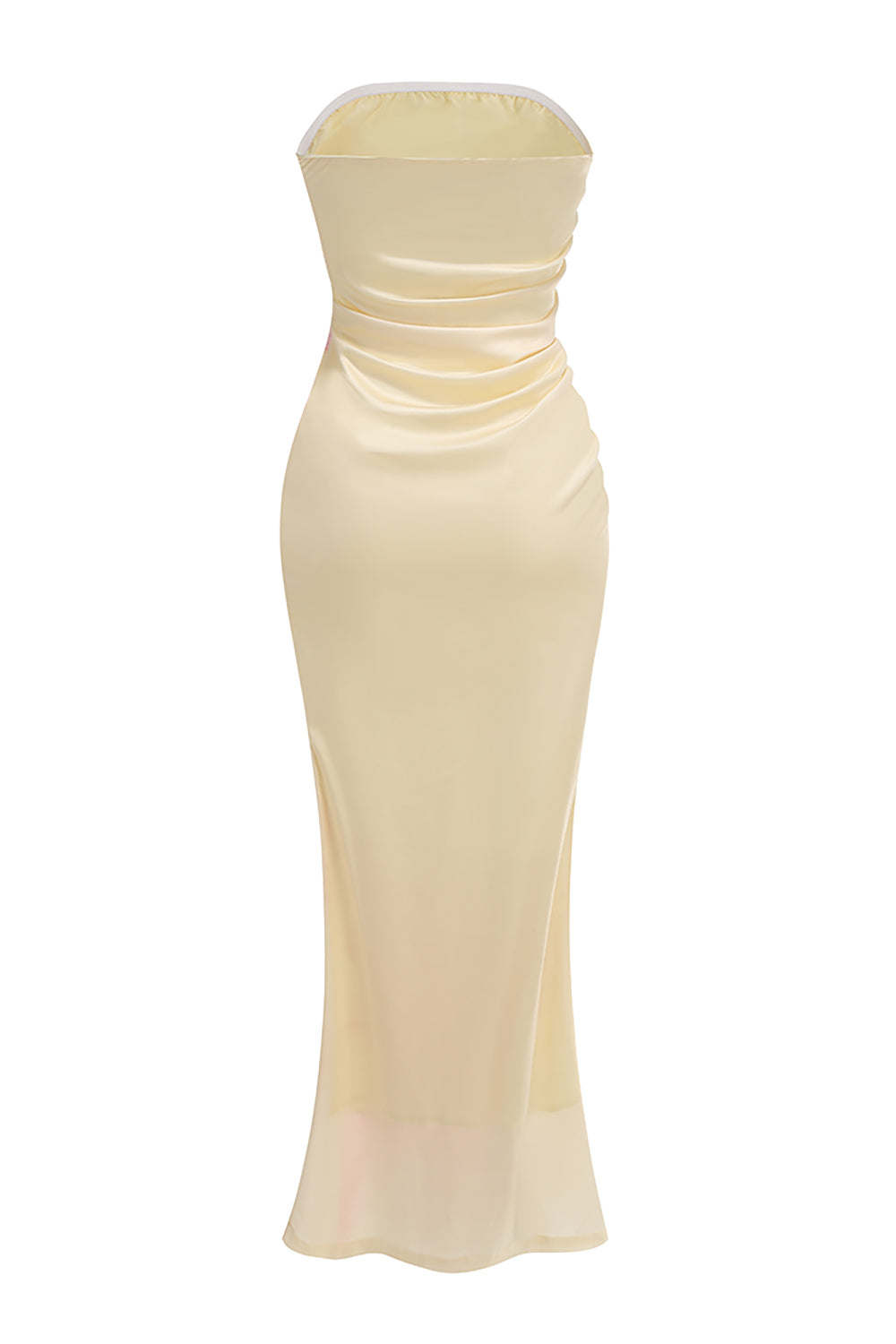 Strapless Floral Print Gown