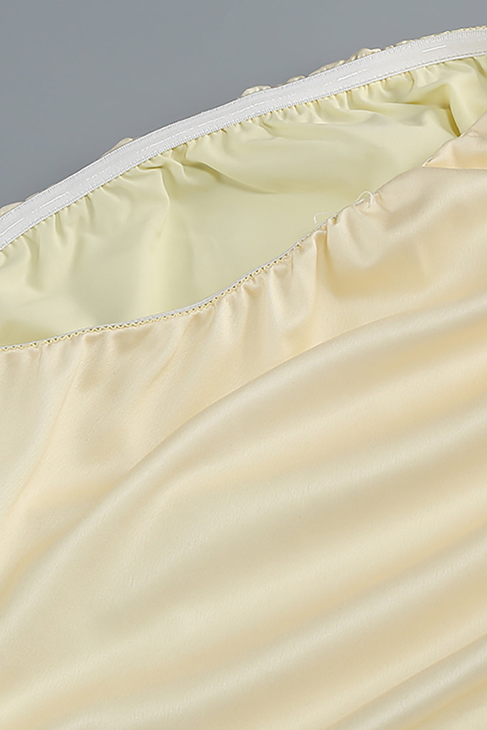 Strapless Floral Print Gown