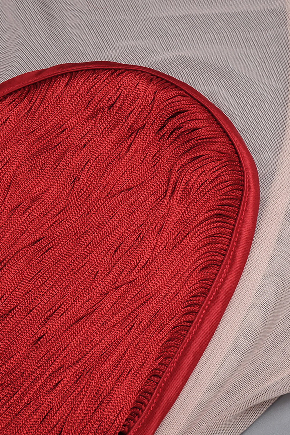 Strapless Fringe Maxi Dress with Fur Collar