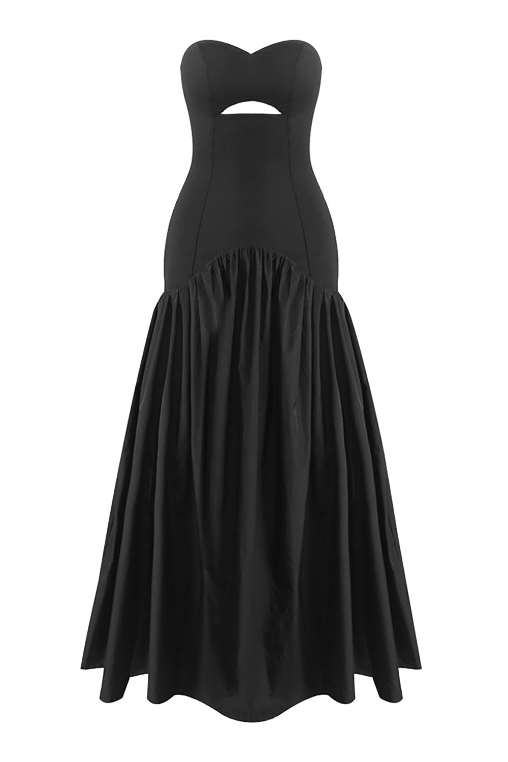 Strapless Hollow out Drop-Waist Maxi Dress