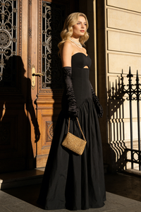 Strapless Hollow out Drop-Waist Maxi Dress