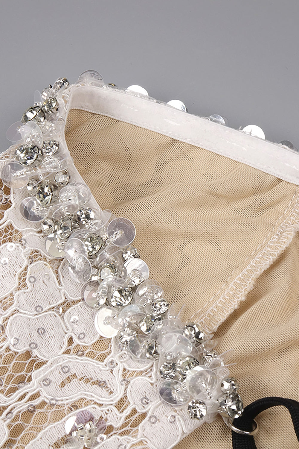 StraplessLace-Paneled Maxi Dress