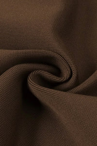 Strapless Linear Suiting Gown