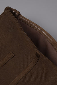 Strapless Linear Suiting Gown