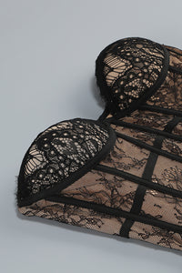 Strapless Long Lace Corset Gown