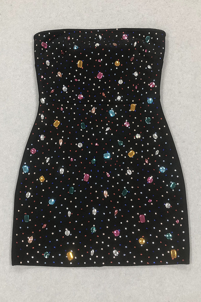 Strapless Mini Sequin Bandage Dress