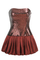 Strapless Sequin Bubble Mini Dress