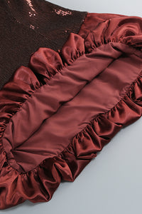 Strapless Sequin Bubble Mini Dress