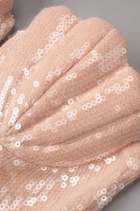 Strapless Sequin Maxi Dress in Champagne