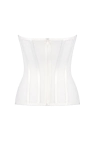 Strapless Veiled Corset Gown