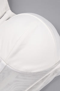 Strapless Veiled Corset Gown