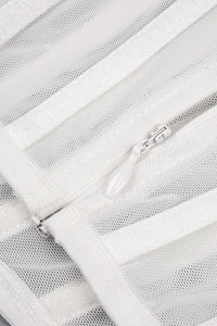 Strapless Veiled Corset Gown