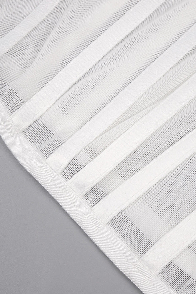 Strapless Veiled Corset Gown