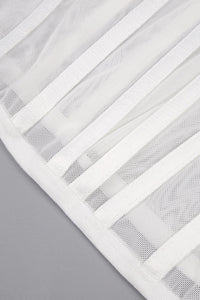 Strapless Veiled Corset Gown