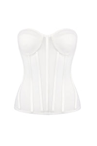 Strapless Veiled Corset Gown
