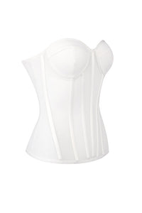 Strapless Veiled Corset Gown