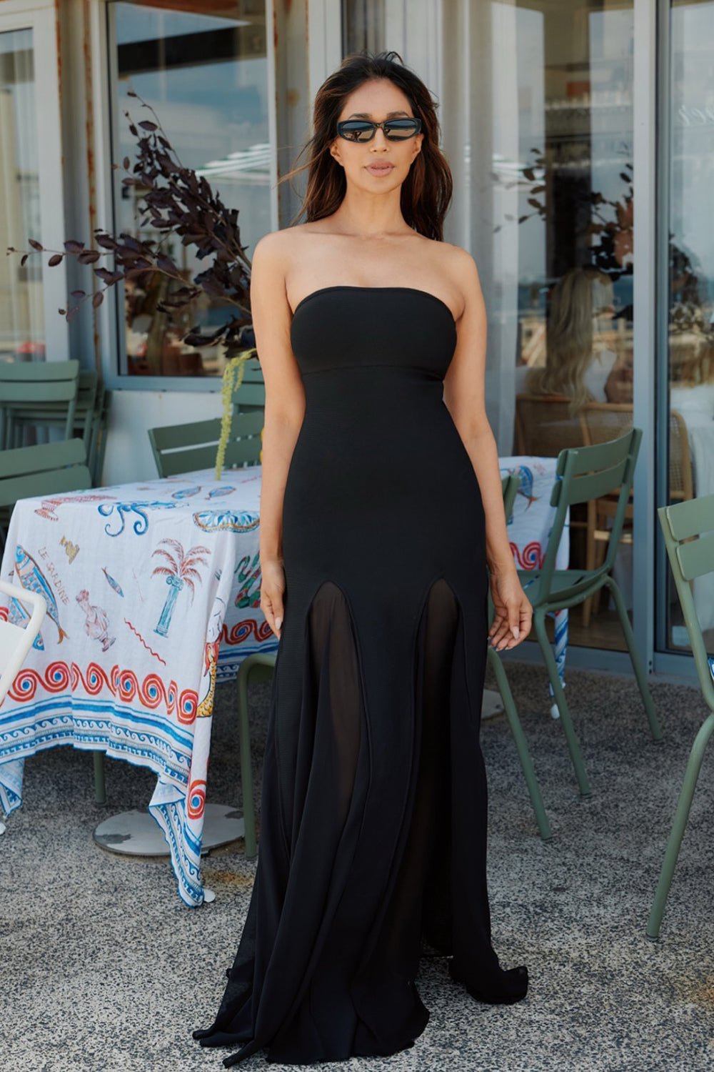 Strapless Bandage Mesh A-line Dress IULOVER Strapless Bandage Mesh A-line Dress IULOVER