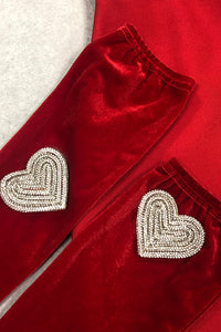 Strapless Crystal Heart Mini Dress With Gloves