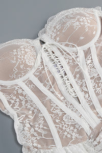 Corset Lace Mini Dress