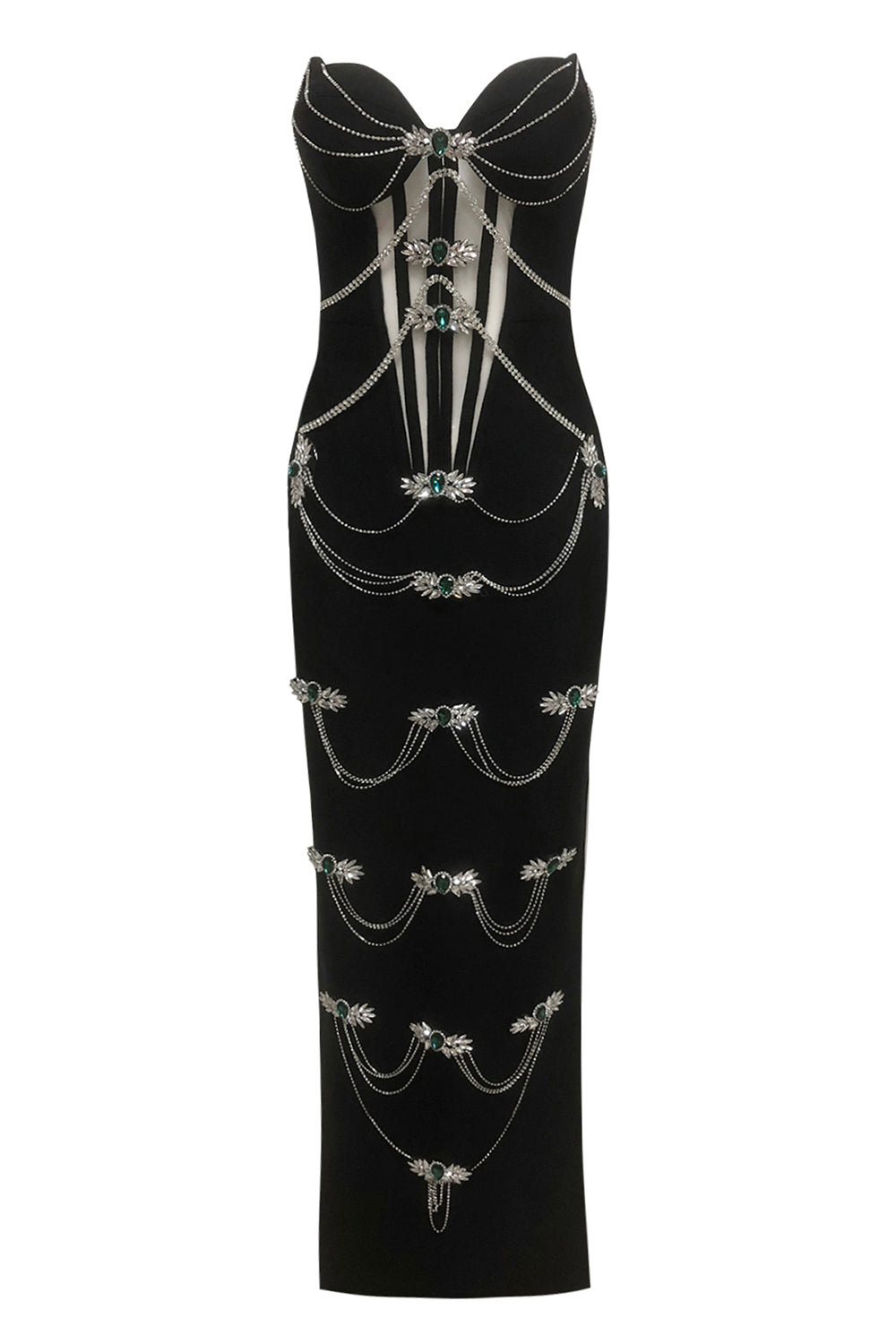 black strapless dress with white trim Lauren Black Contrast Strapless Mini Dress - US 6 main image 1