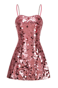 Strapppy Sequin Embellished A-line Dress