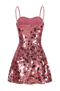 Strapppy Sequin Embellished A-line Dress