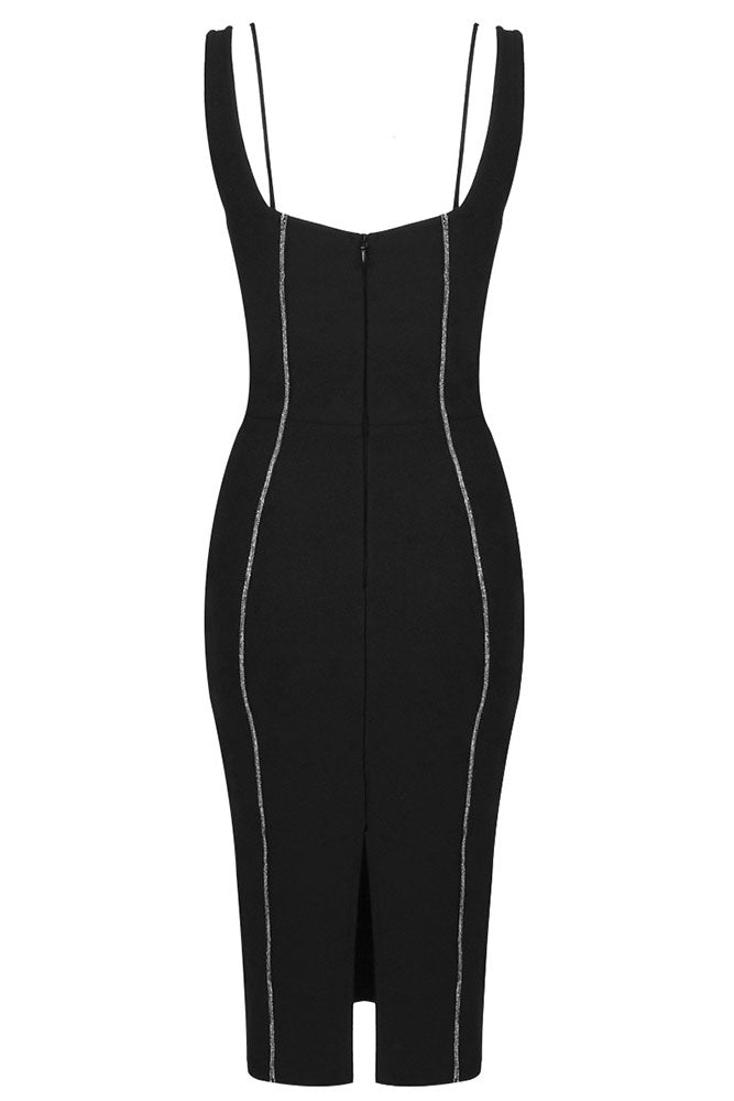 Strappy Bustier Midi Bandage Dress