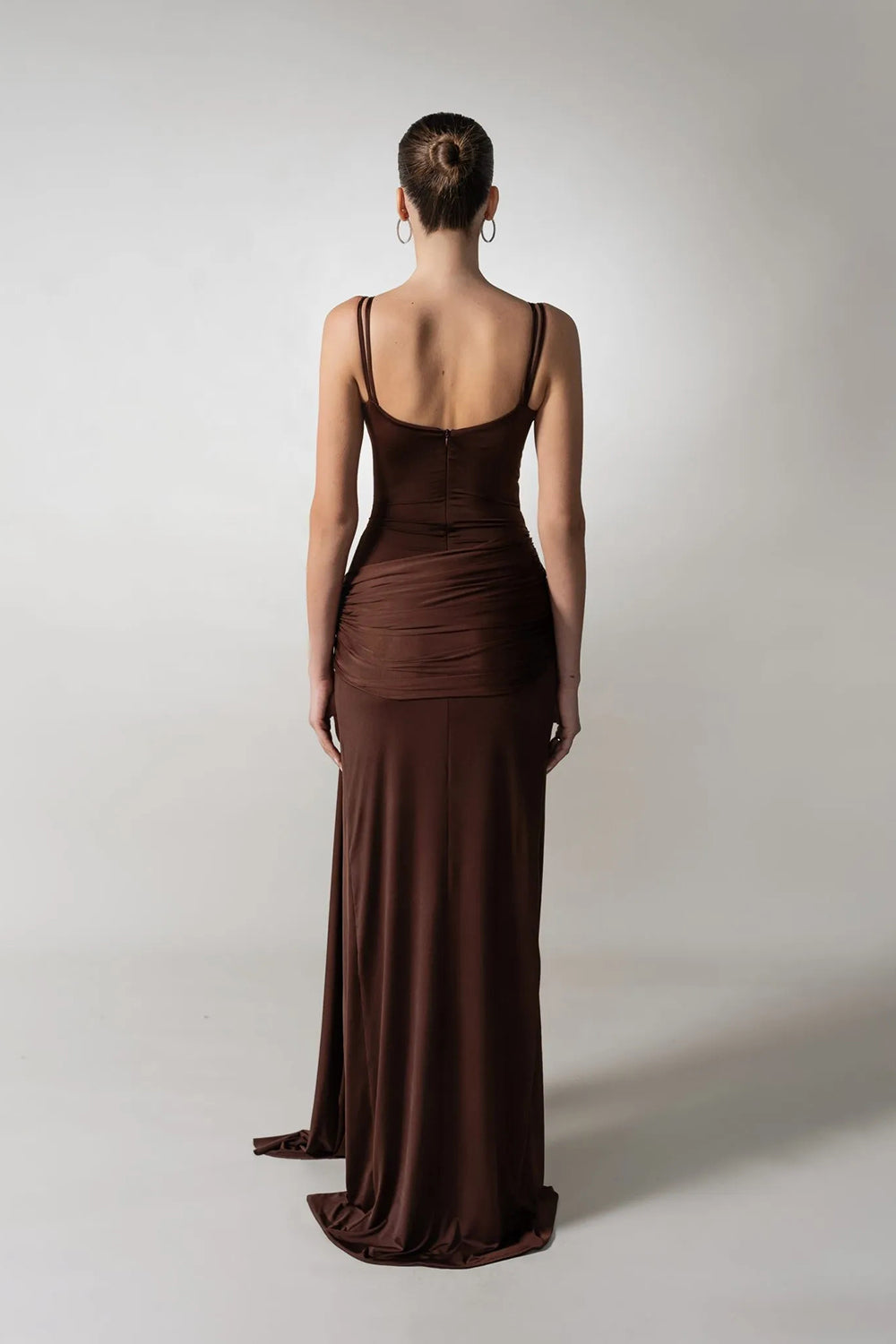Spaghetti Strap Draped Maxi Dress