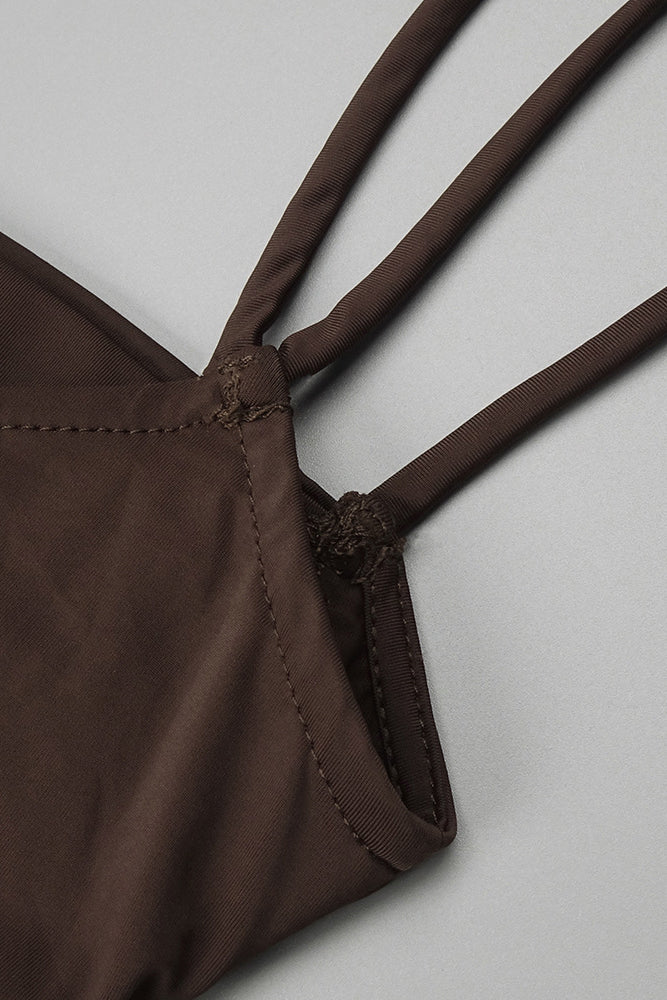 Spaghetti Strap Draped Maxi Dress