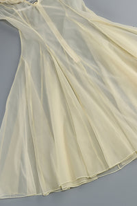 Strappy Petal Layerd Tulle A-line Dress