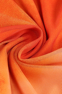 Spaghetti Strap Ruched Mesh Dress