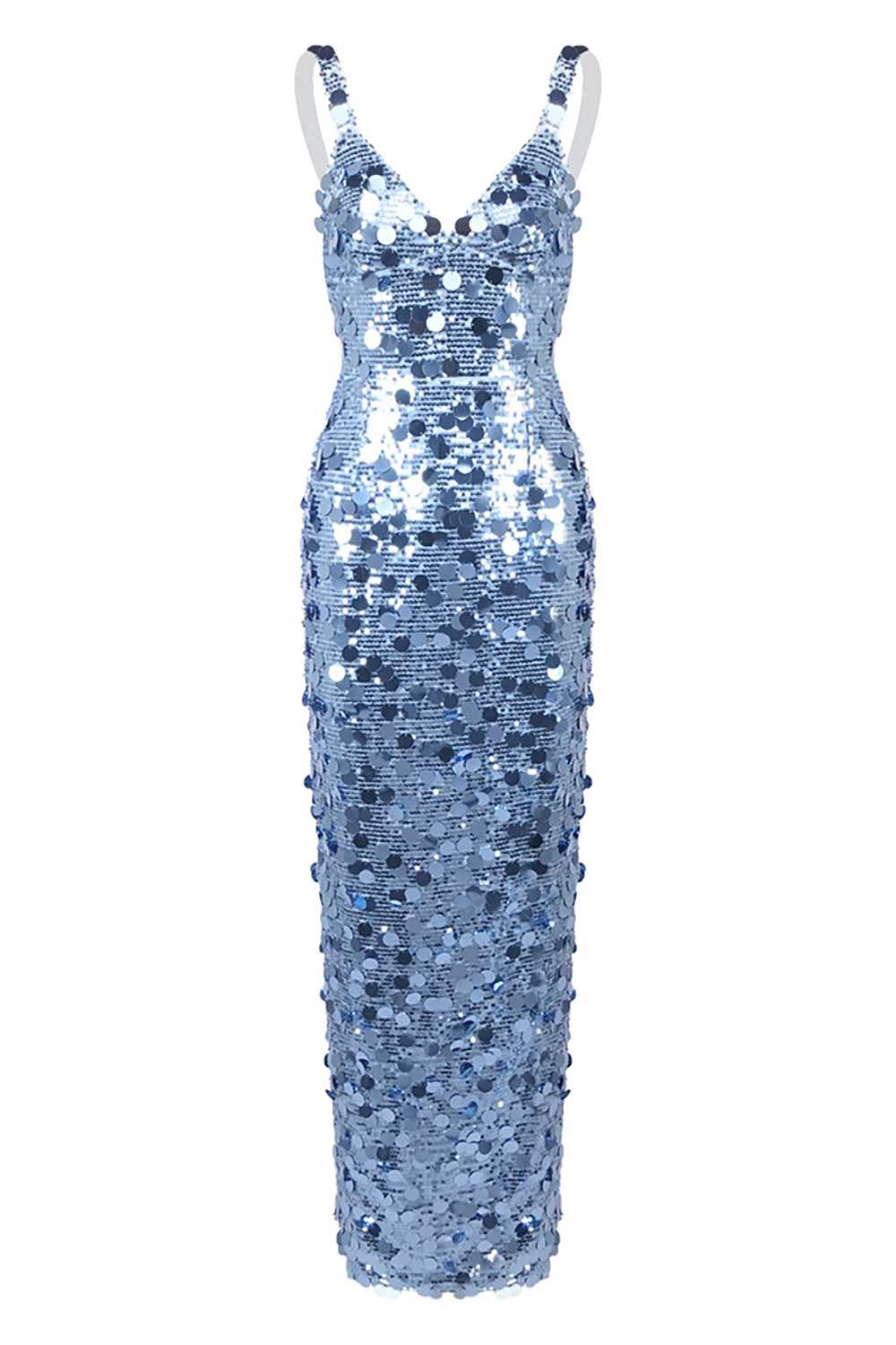 Strappy Sequin Sequin-embroidered Gown