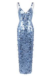 Strappy Sequin Sequin-embroidered Gown