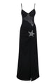 Vestido maxi com tiras Starfish Bustier em preto