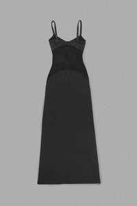Strappy Tilde Mesh Gown In Black