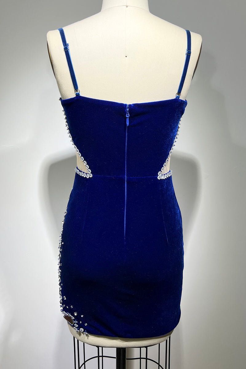 Luxury Crystal Embellished Long Sleeve Mesh Mini Dress – IULOVER