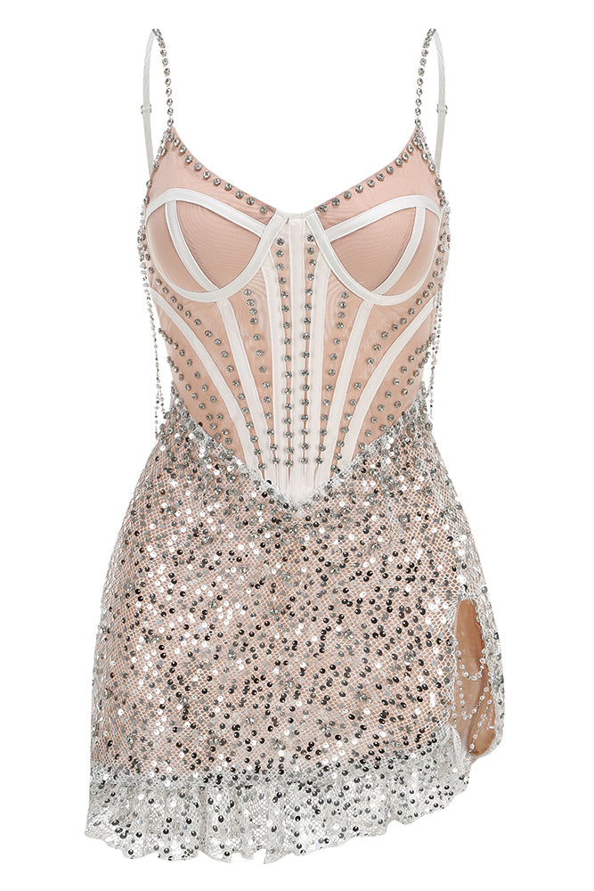 Slip Bustier Sequin Mini Dress