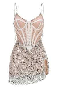 Slip Bustier Sequin Mini Dress