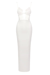 Strappy Cut-out Maxi Dress in Whtie