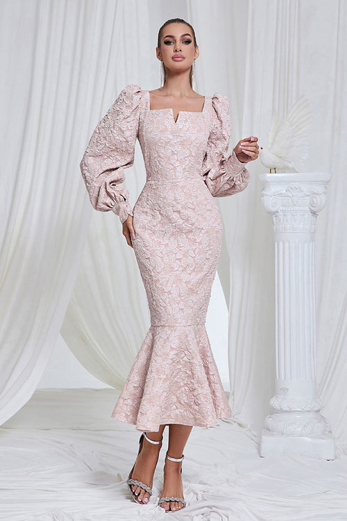 Sweetheart Mermaid Midi Dress Pink / Small