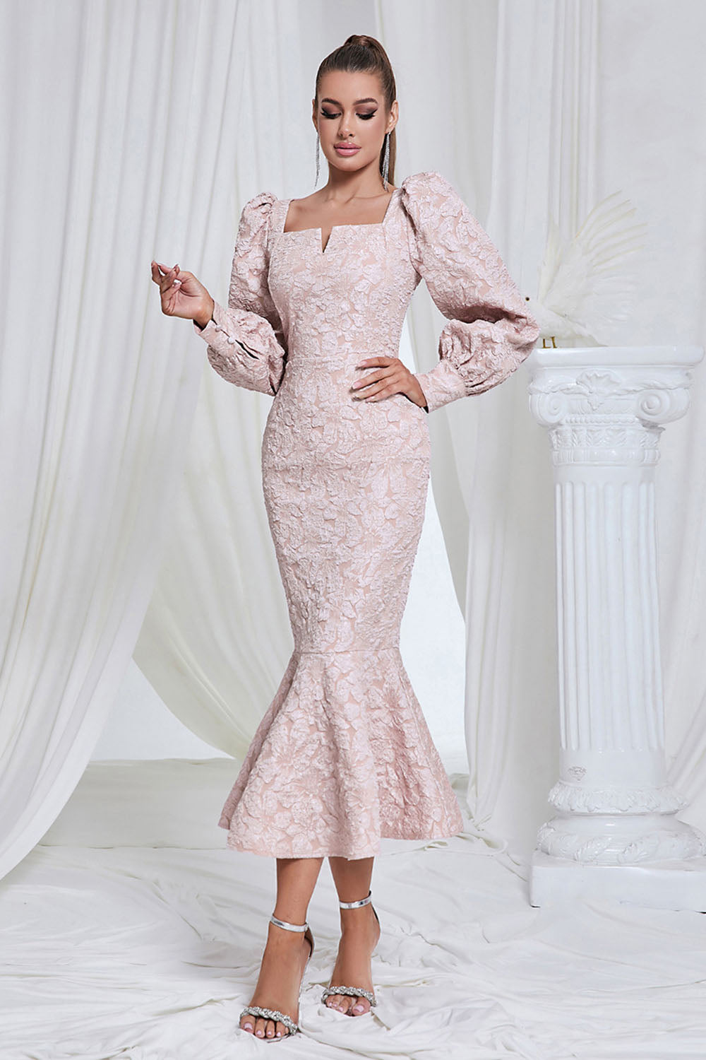Sweetheart Mermaid Midi Dress IULOVER Sweetheart Mermaid Midi Dress IULOVER